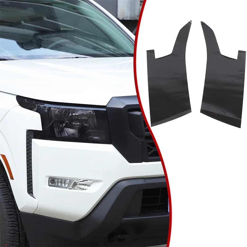 2piece set TPU black For Nissan Frontier 2022+ car headlight fog light rear headlight film decorative sticker Car accessories