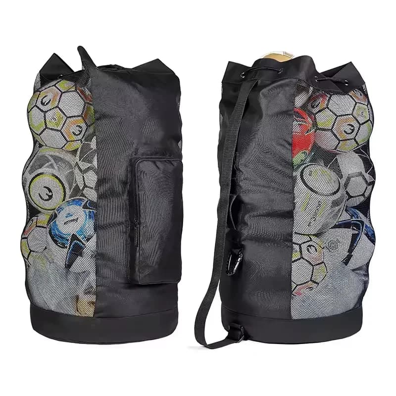 Heavy Duty XL Soccer Mesh Equipment Ball Bag Adjustable Shoulder Strap Design Sports Equipment Cover