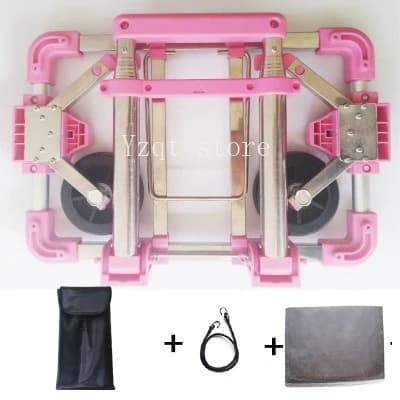 Folding small pull cart, ultra-small pull rod cart, portable pull cart, home shopping shopping, pulling goods, travel