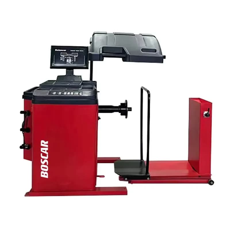 Location Car/ Truck Wheel Balancer Max. Rim 26" Wheel Balancing Machine with Tire Lifter Workshop Tire Balancer