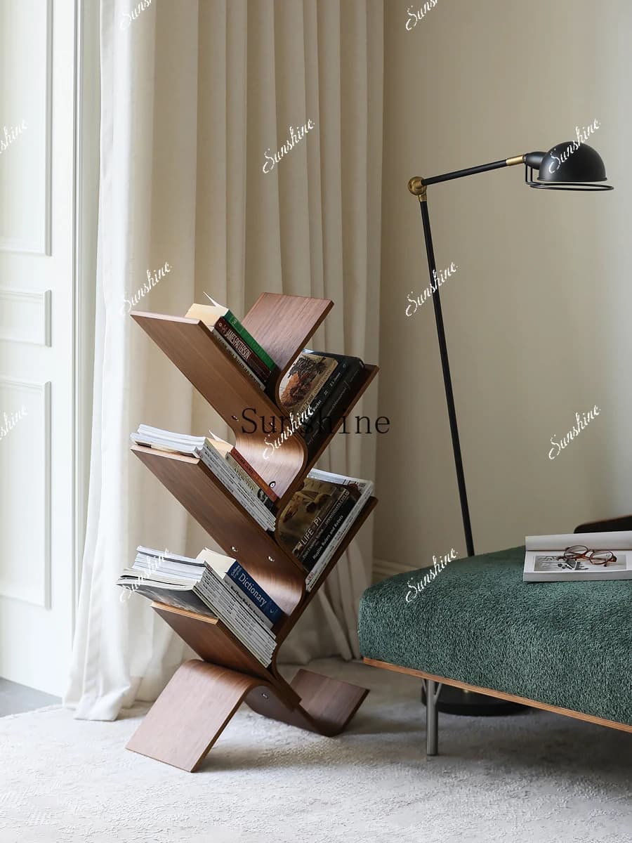 Vintage MCM/Copenhagen/TREE Bookshelf Magazine Shelf Vinyl Shelf  FT