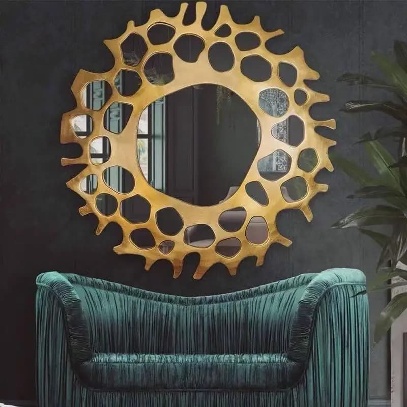 Table side background wall decorative mirror porch sunglasses bathroom mirror makeup mirror