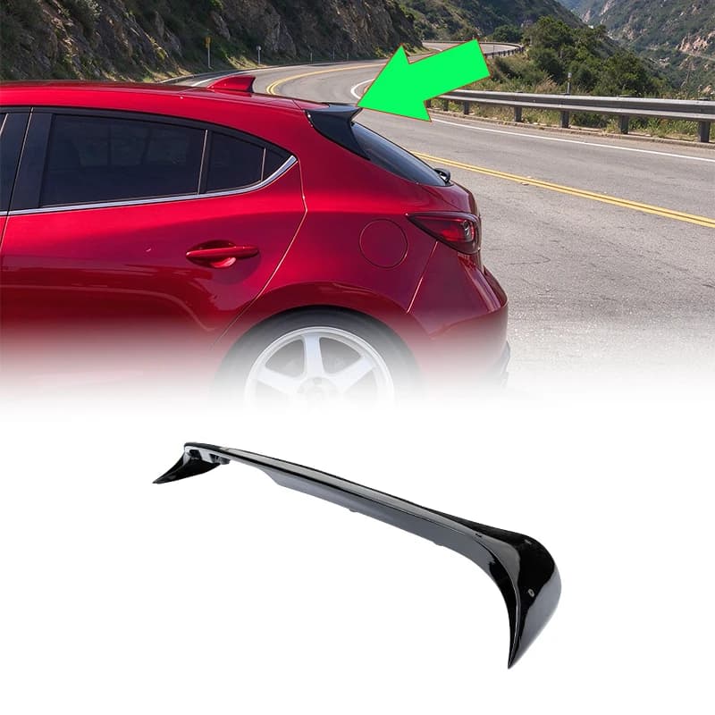 For 2014-2019 Mazda3 Axela Car Exterior Body Kit Rear Wing  Splitter Sport Style Modification Auto Accessories