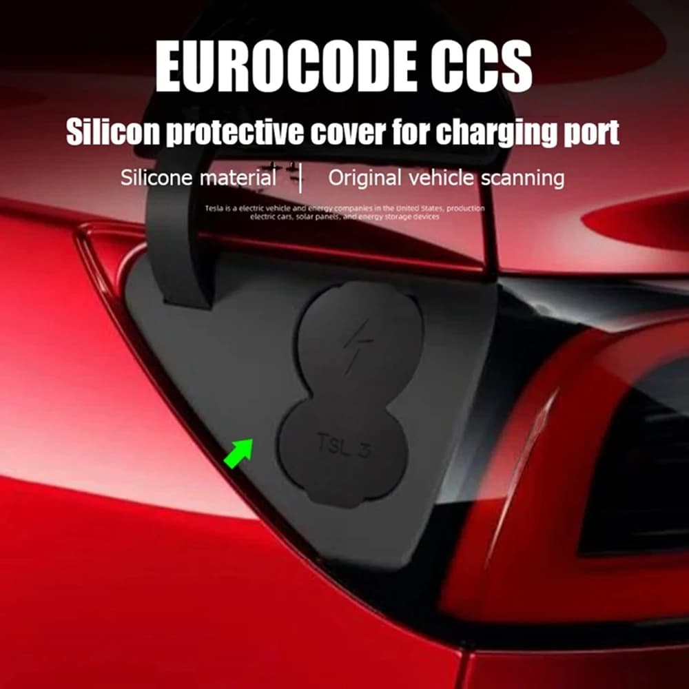 European/American Standard Silicone Charging Port Waterproof Dustproof Protective Cover for Tesla Model 3 2017-2021 Model