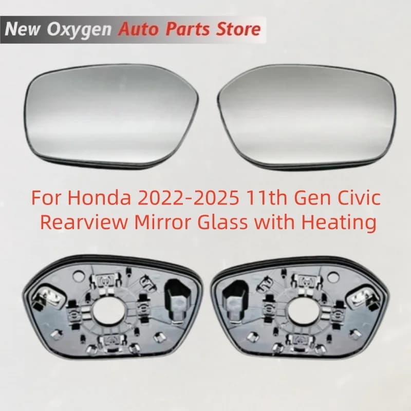 For Honda 2022-2025 11th Gen Civic Rearview Mirror Glass with Heating