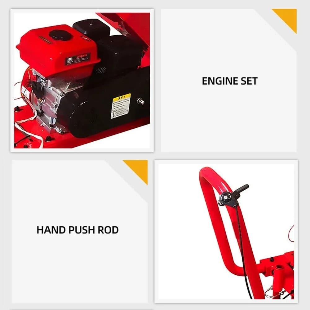 Hand Push Garden Branch Weed Crusher Crawler Shredders Orchard Pruning Branch Feed Crushing Machine Hand Start