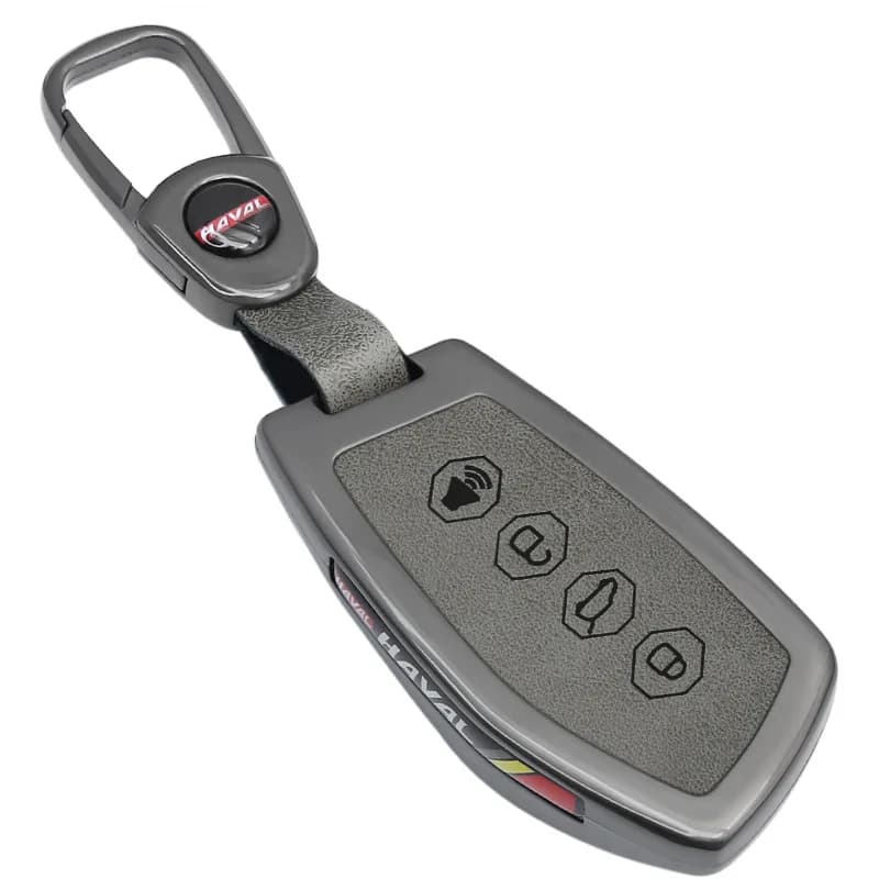 Zinc Alloy Key Cover Case for Haval H6 4th Gen/Haval Big Dog 2nd Gen/Menglong/Xiaolong/Shenshou - Protective Key Fob Shell