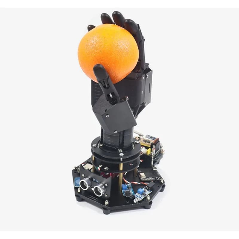 Bionic mechanical palm, five-finger mechanical gripper, programmed robot