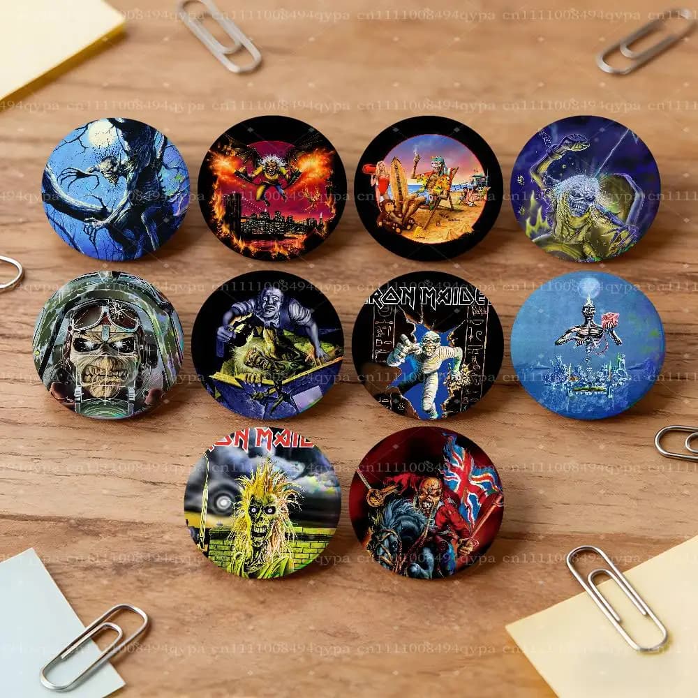 I-Iron Maiden Senjutsu Button Pin Single Pack Anime Merch for Ita Bags Badge Collectible Buttons