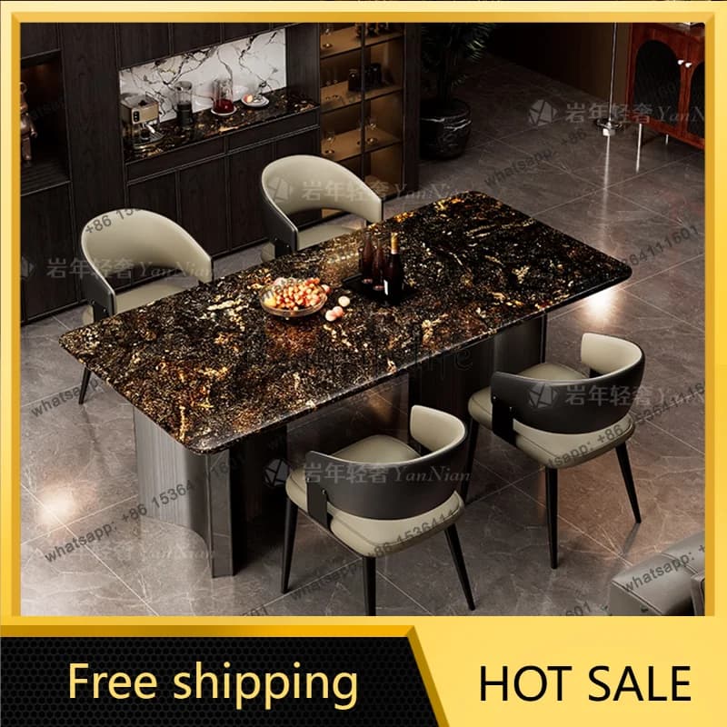 FG Modern Nordic Dining Table Restaurant Kitchen Chairs Marble Salon Dining Table Designer Luxury Mesas De Jantar Home Furniture