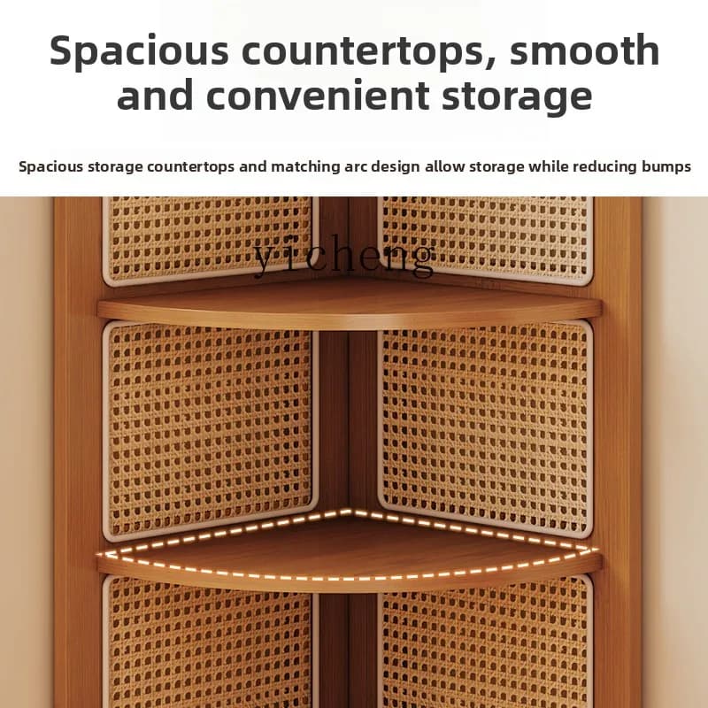 DSA storage medieval corner rack living room corner cabinet retro wind edge cabinet corner triangle storage cabinet