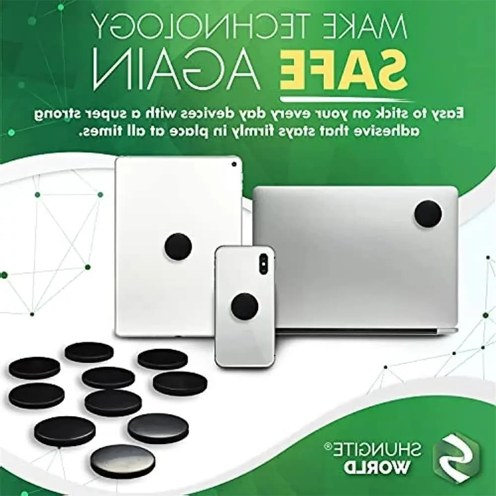 Natural Shungite Mobile Phone Plates Raw Crystal Anti-radaitaion Stickers EMF EMR EMP TV 5G Radiation Blocker