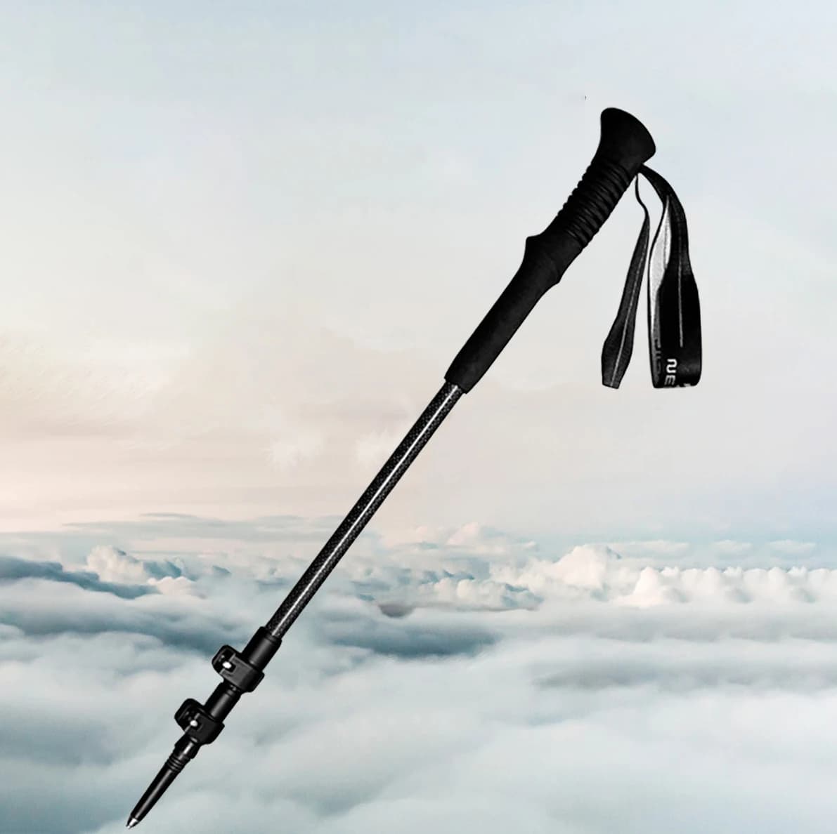 Carbon Fiber Trekking Poles Walking or Hiking Sticks with Quick Adjustable Locks