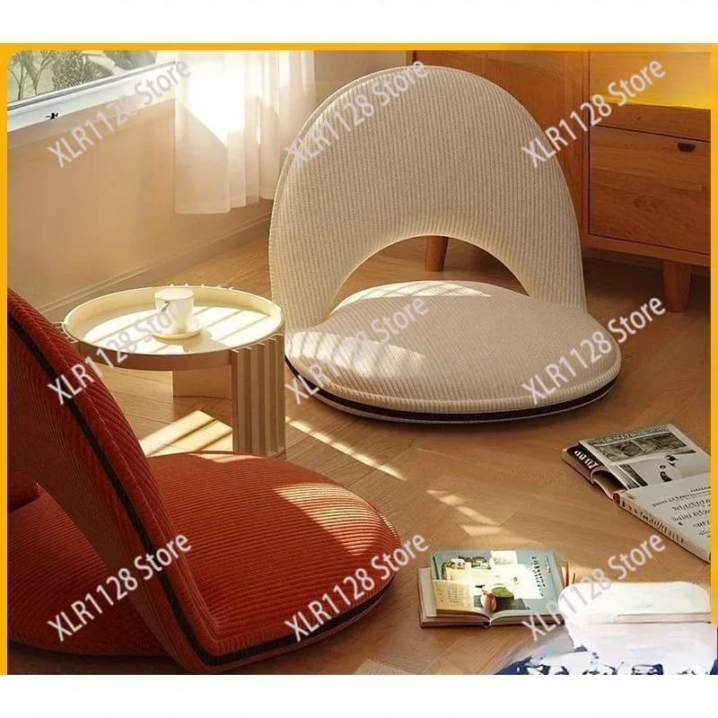 Folding Lazy Sofa Tatami Floor Cushion Adjustable Backrest Chair for Bay Window Bedroom Living Room