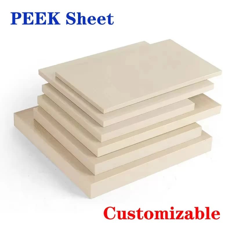 PEEK Sheet 3-20mm Thickness High Temp Resistant Plastic Board 50x100-100x200mm Industrial DIY Parts