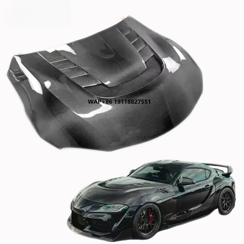 Suitable for 2018+ Models  SUPRA A90 A91 Version High Quality V Carbon Fiber Engine Hood