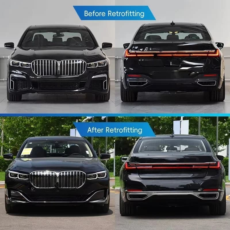 2019-2022 G12 Car Modification Upgrade Luxury Body Kit Front Rear Bumper Lip Grille Reflective Strip Suitable for 7 Series