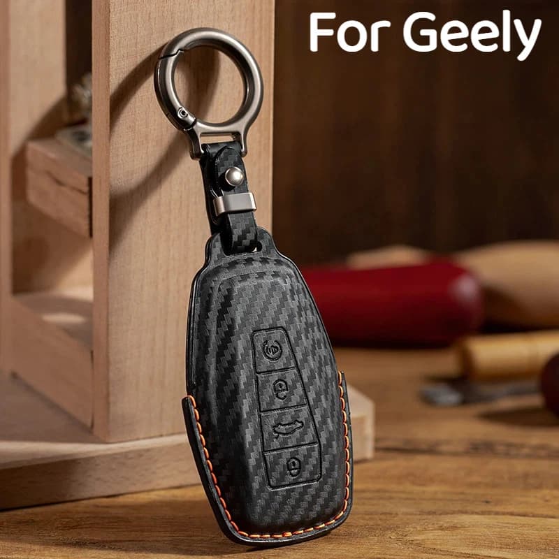 For Geely Emgrand GL Carbon Fiber Key Set GS Atlas,VISION,Panda Mini OKAVANGO Key Cover