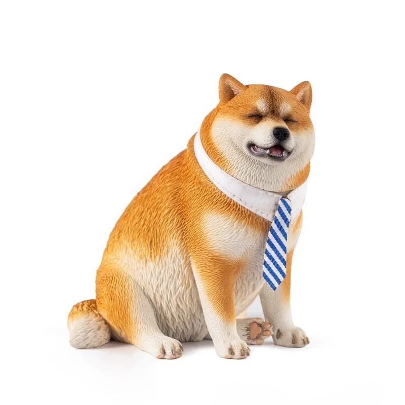 Fat firewood model, simulation animal cute stupid and cute pet dog tide play ornament resin desktop figure