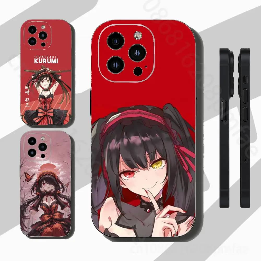 Date A Live T-Tokisaki K-Kurumi Phone Case For iPhone 17,16,15,14,13,12,11 Pro,Max,Plus,X,XS