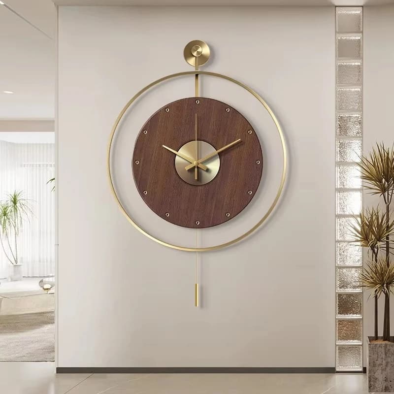 Minimalist Living Room Sway Wall Clock Nordic Aesthetics Design Metal Clocks Luxury  Bedroom Mute Watch Home Decor Quartz Clock