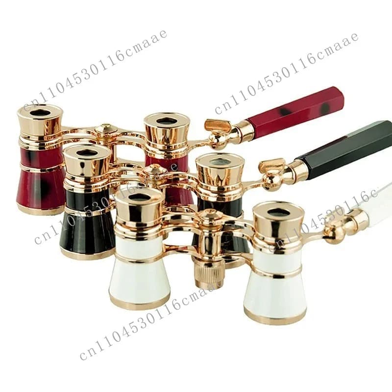New 3X25 with Chain and Handle, Theater Mirror, Metal Binoculars, Concert Gift, Outdoor Viewing Glasses