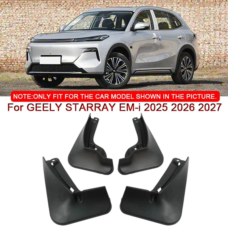 For GEELY STARRAY EM-i 2025 2026 2027 Car Styling ABS Car Mud Flaps Splash Guard Mudguards MudFlaps Front Rear Fender Accessory