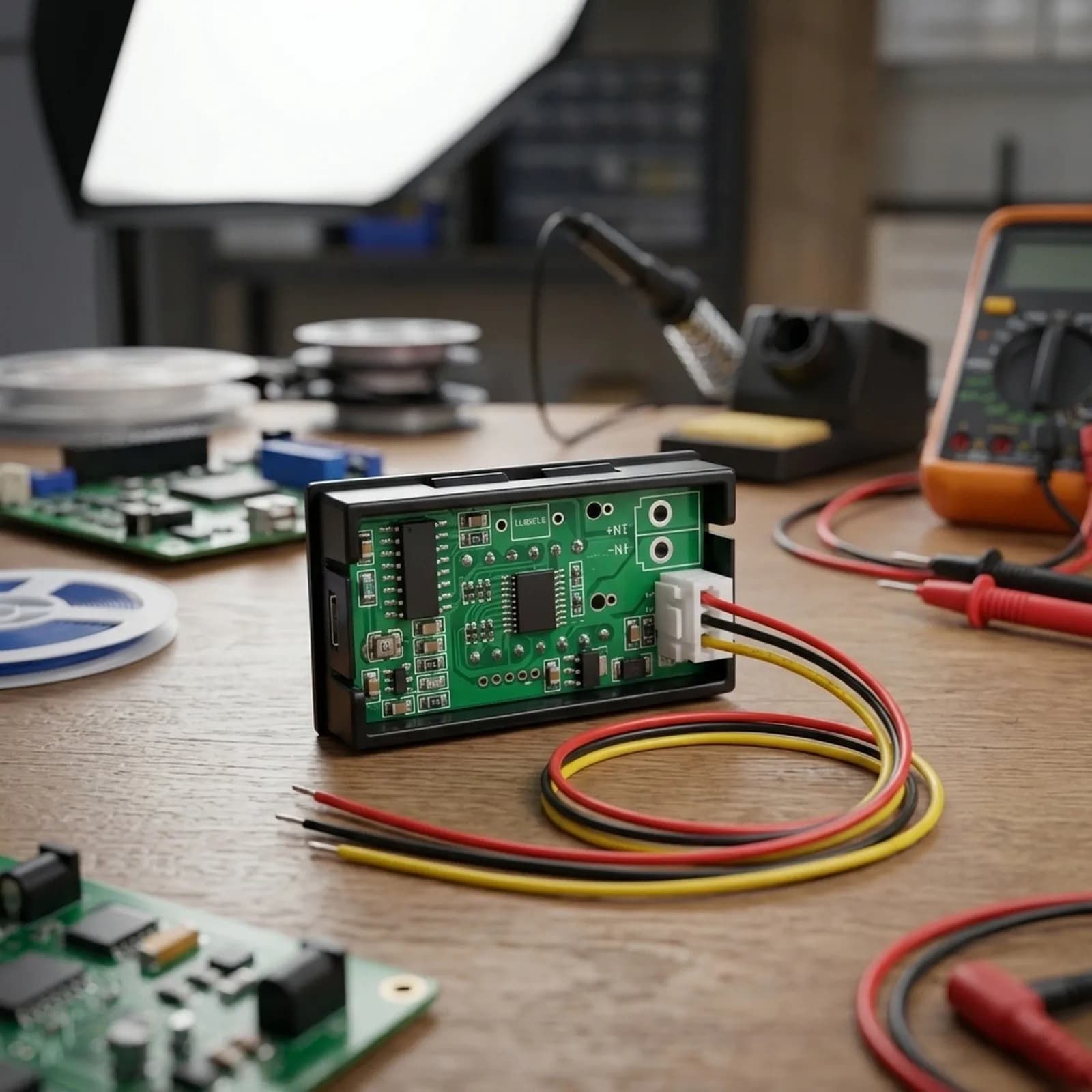 Digital Voltmeter 5 Digit LED Display 0 33V DC Range Three Wire Voltmeter for Reliable Voltage Measurement Tasks