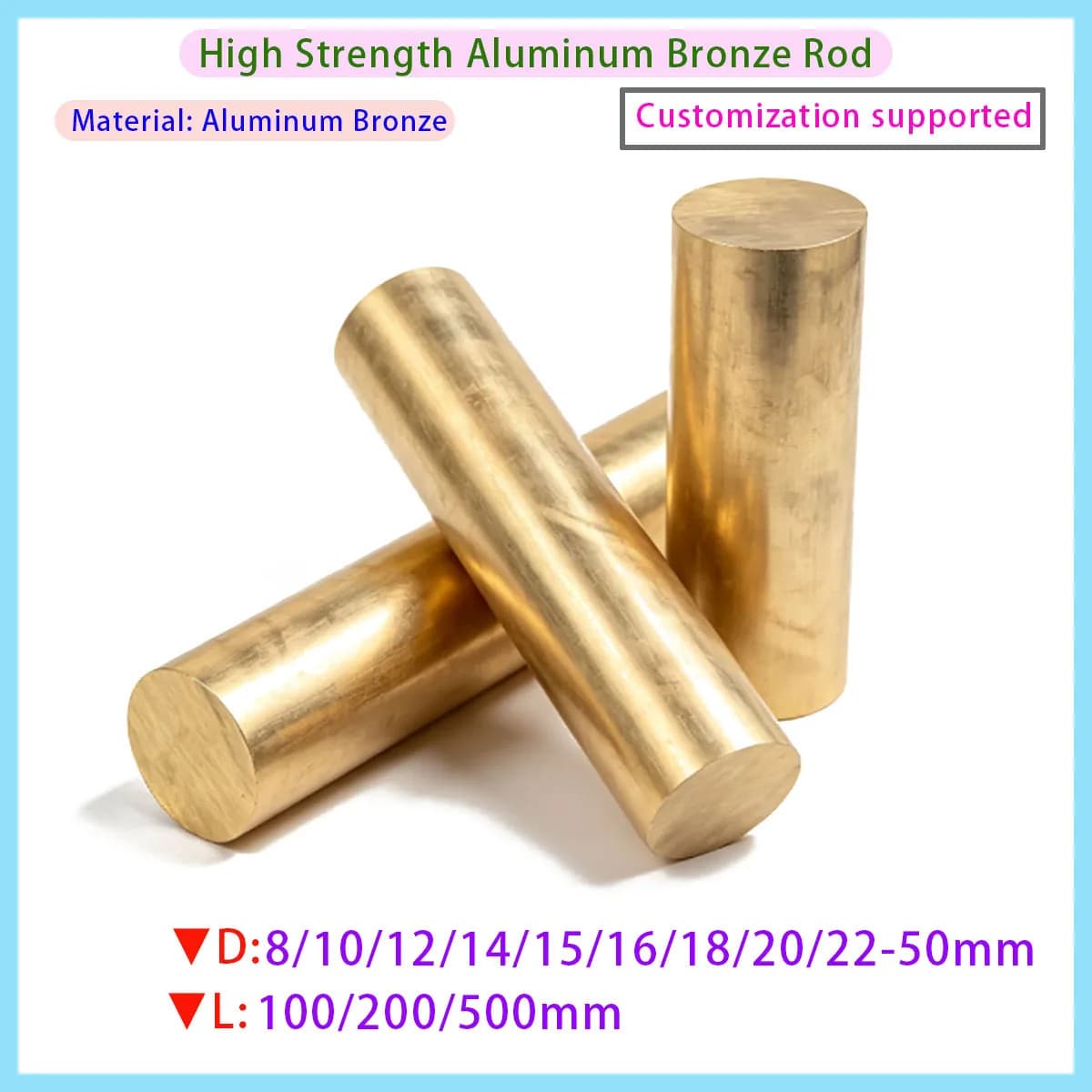 QAl9-4 High Strength Wear Resistant Aluminum Bronze Rod Bronze Sleeve - Engineering Application Metal Rod Plate