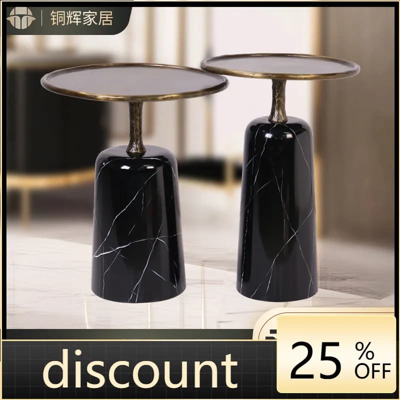 LH living room coffee table light luxury high-end artistic home high-end round table tea table