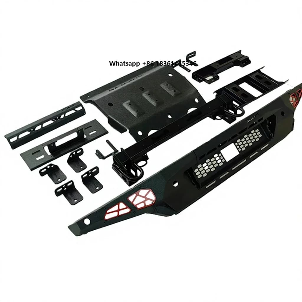 For Bolt-On Universal Fitment HOT SELLING NEW STEEL FRONT BUMPER with Fog Light Cut-Outs