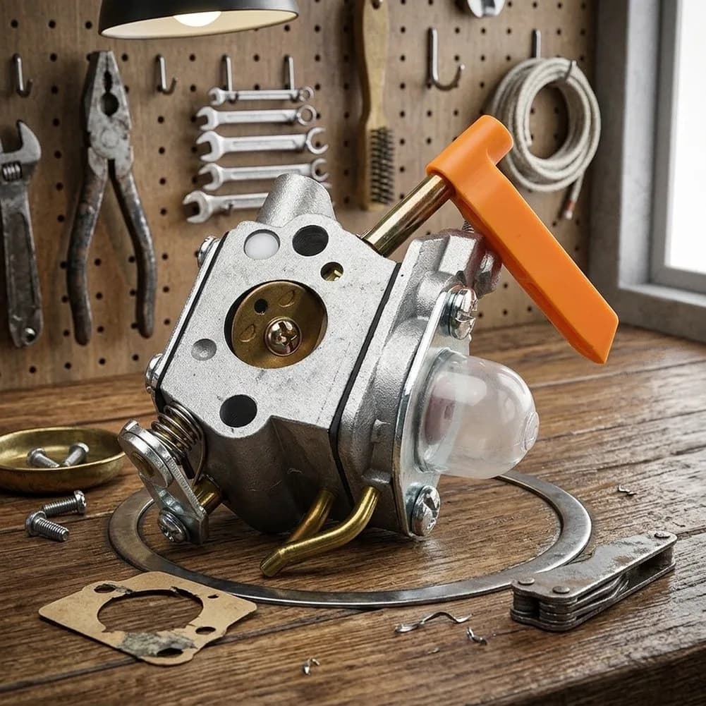 Carburetor Engine Part for Ry26000 Ry28000 Trimmer Models Designed for 26cc and 30cc Trimming Tools Fuel Optimization