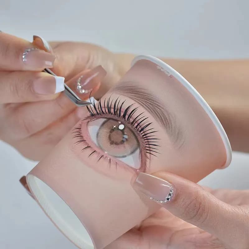 Wholesale 20pcs/pack Grafting Eyelashes for Beginners Training Lash Holder Disposable Paper Cups