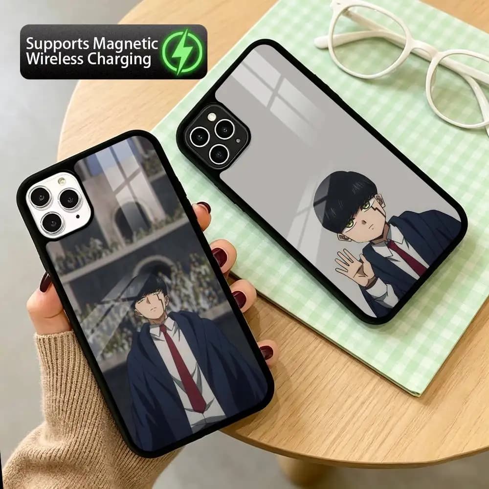 Anime M-MASHLE Magic and M-Muscle Phone Case For iPhone17,16,15,14,13Plus,Pro Allows magnetic wireless charging