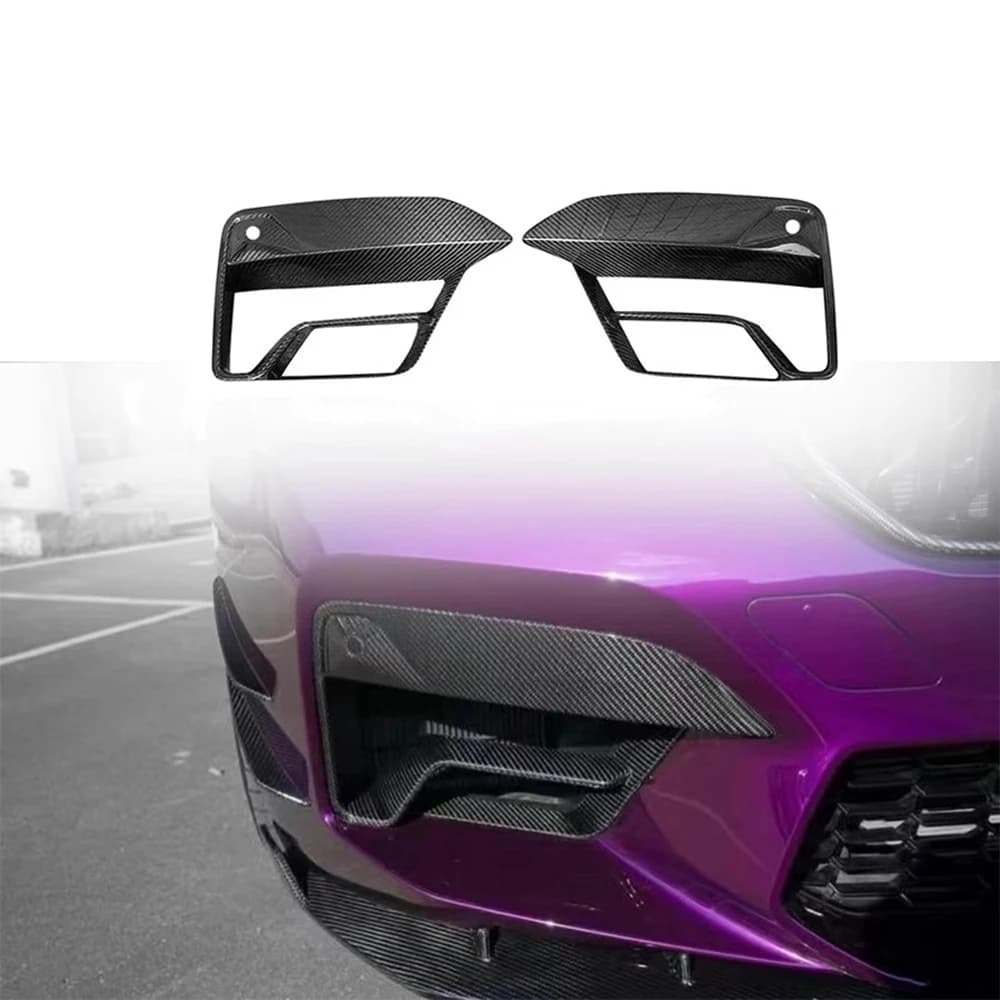 2022+ Dry Carbon Fiber Sport Front Bumper Air Vent Trim Splitter Cover Fog Ligth Intake Lamp Bezel Frame FOR BMW F90 M5