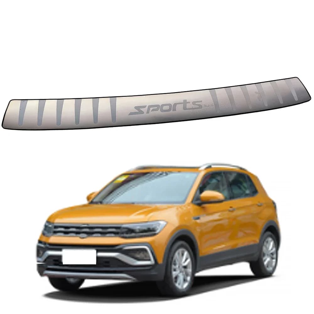 For Volkswagen VW T-CROSS 2019-2025 Trunk Trim Rear Bumper Threshold Protector Cover Car Door Sill Stickers Styling Accessories