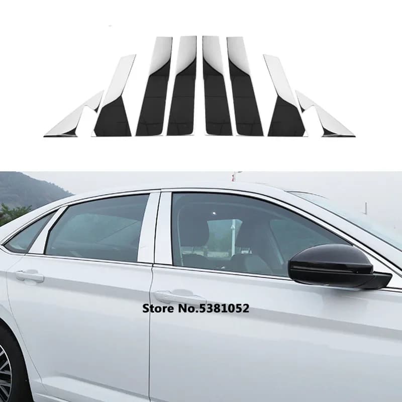 Car Window Center Pillar Protector Trim for HONGQI HS5 2020 2021 2022 Accessories Stainless Steel B-pillar Cover