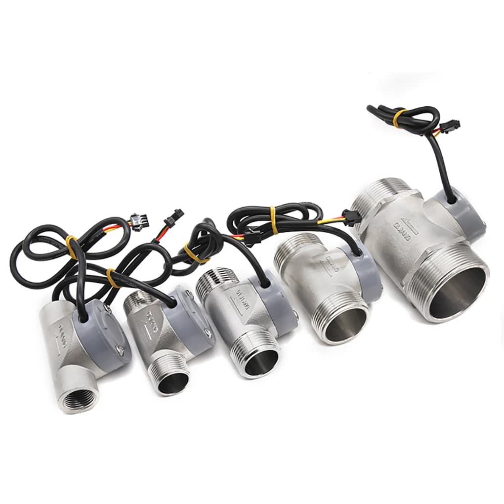 Stainless Steel Flow Sensor High Precision Water Flow Meter Liquid Flow Rate Switch Indicator DN15/DN20/DN25/DN32/DN50 Optional