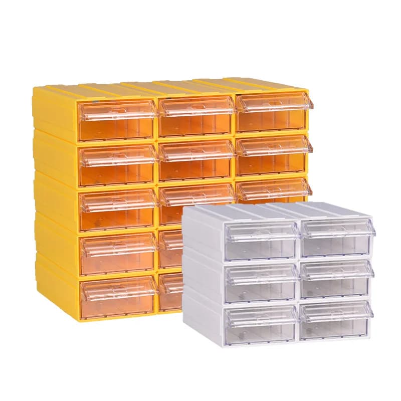Thickened desktop drawer finishing box Plastic component box Drawer type parts box