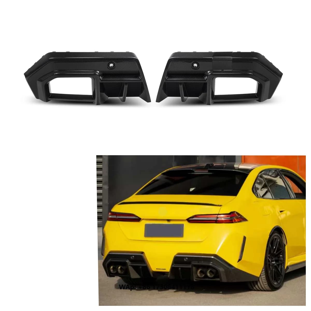 100% Dry Carbon Fiber SQ-A Style Rear Bumper Diffuser for  G90 G99 M5 Sedan 2025+ Rear Diffuser Bumper Body Kit