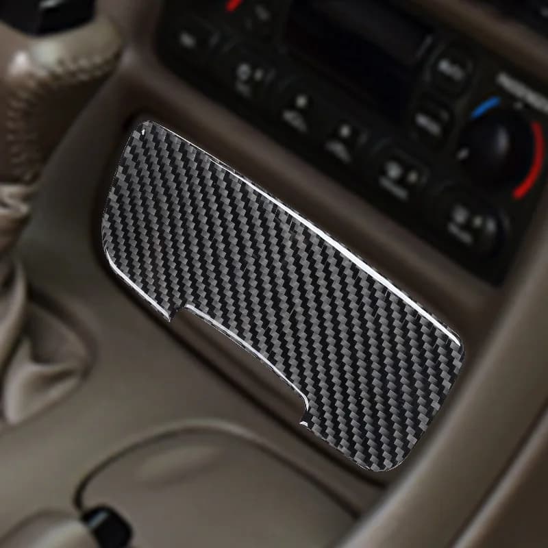For Corvette C5 98-04 Carbon Fiber Power Outlet Cover Panel Decorative Sticker