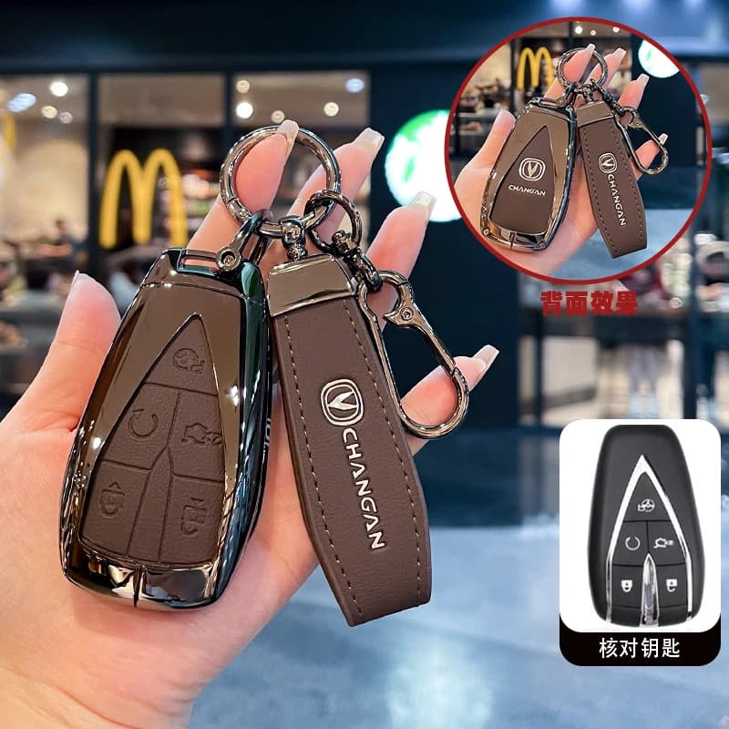 Car Remote Key Case Cover Keychain for Changan CS35 PLUS CS75PLUS CS55PLUS Eado UNI-T Oushang X5 X7 EV Accessories