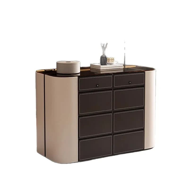 Cloakroom Nakajima counter, Italian light luxury simple modern double-sided curved jewelry cabinet