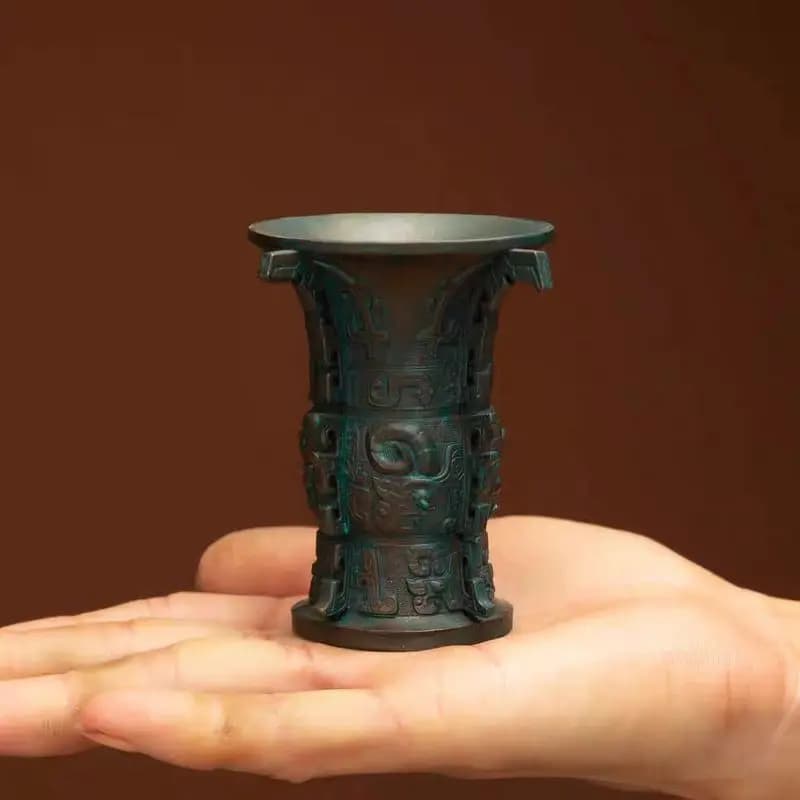 He Artifacts: All- New China Bronze, Zun Bogo Rack, Office Copper Craft Ornament, Perfect Gift