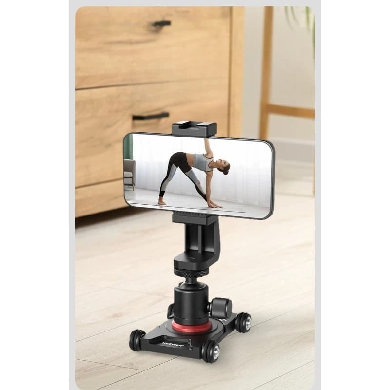 Photo trolley with gimbal mobile phone clip desktop and ground dedicated SLR camera mirrorless single pan stabilizer