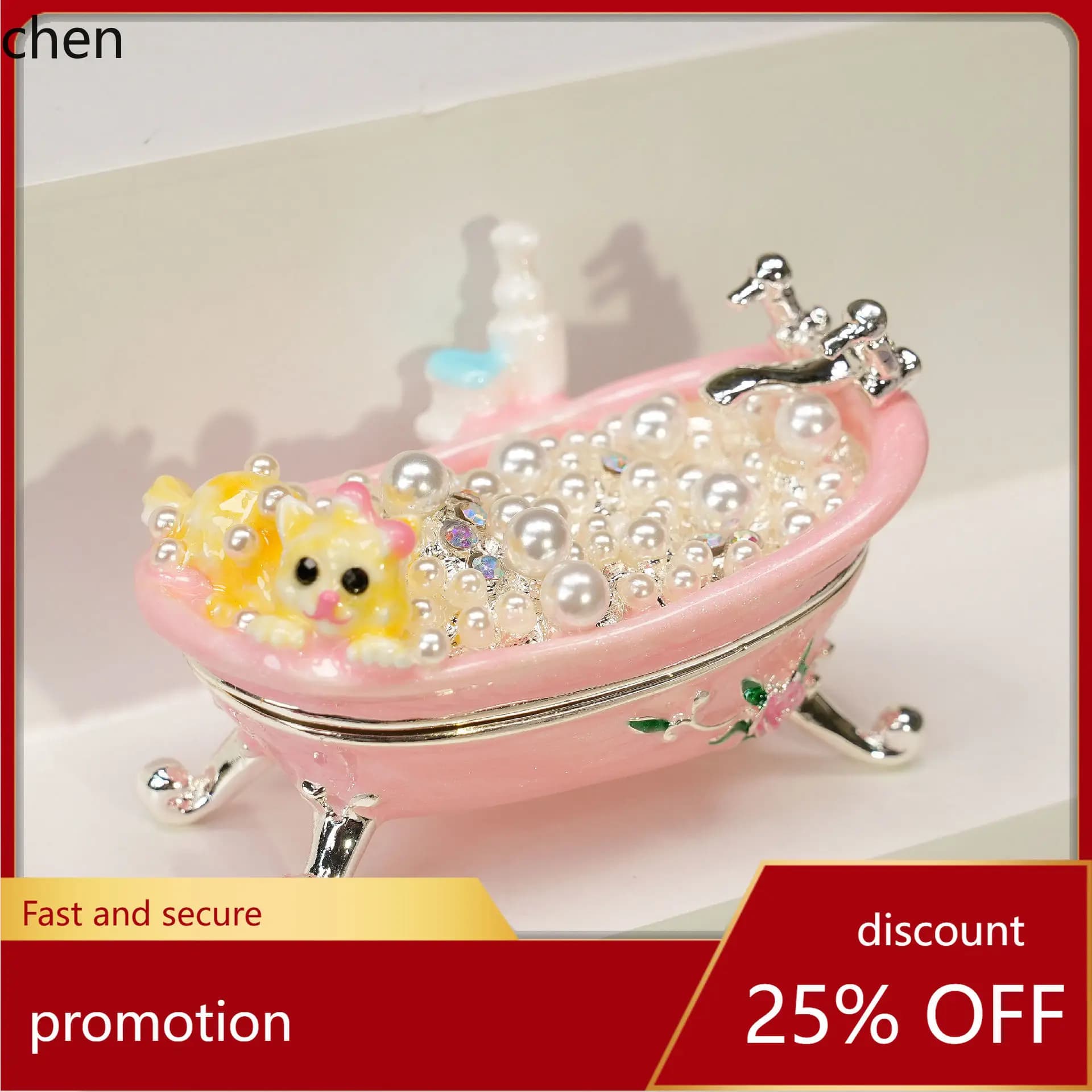 H1 Enamel Jewelry Box Bubble Bathtub Small Ornament Cute Gift Wholesale