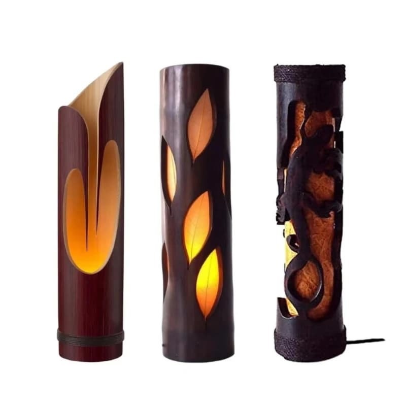 Bamboo Factory Nordic Bedroom Decoration Bedside Outdoor Garden Bamboo Table Lamp