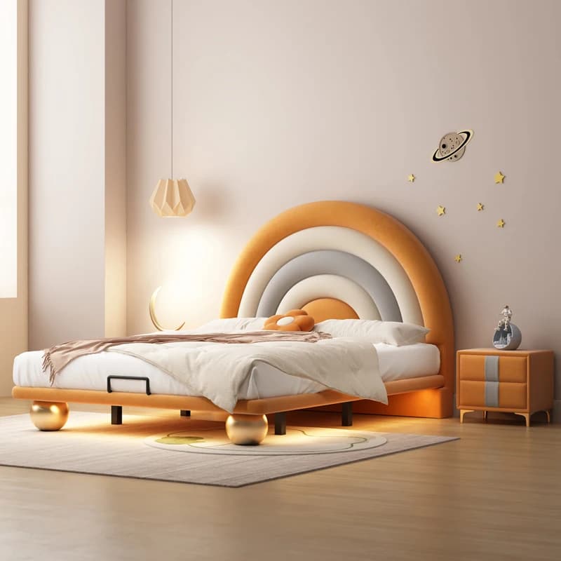 For Decoration Girls Kids Bed Queen Design King Size Headboards Children Beds Bedframe Luxury Matrimonial Furniture For Bedroom
