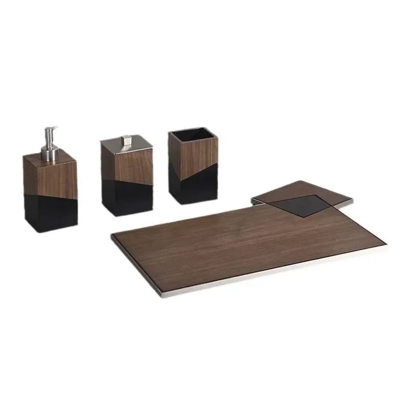 Modern simple bathroom set, hand sanitizer can, soap can, tray storage can.