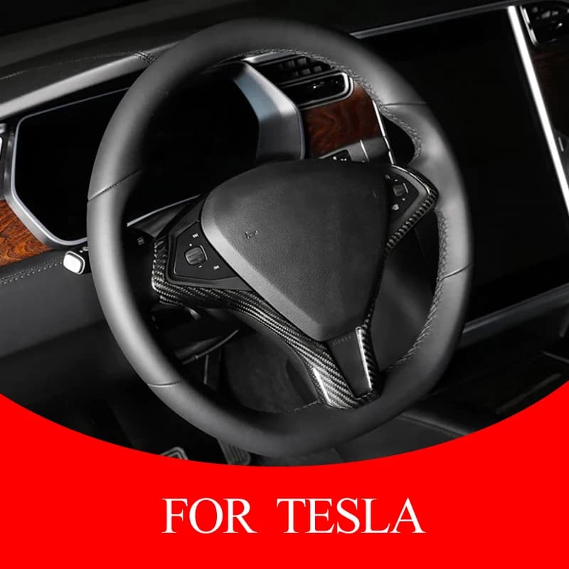 ABS Car Inner Steering Wheel Frame Trim For Tesla Model S Model X Steering Wheel Modified Decorative Accessories